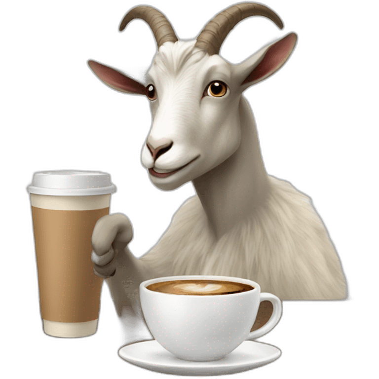 goat drinking coffee emoji