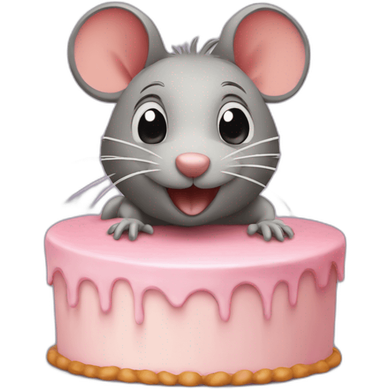 Rat on a cake emoji