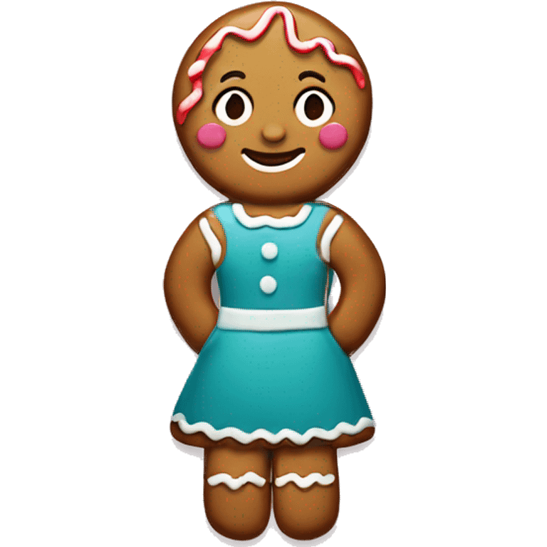 Gingerbread girl cookie emoji