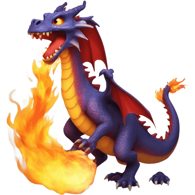 Dragon breathing fire emoji