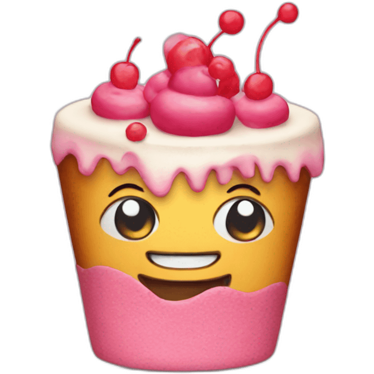 Funny cake emoji