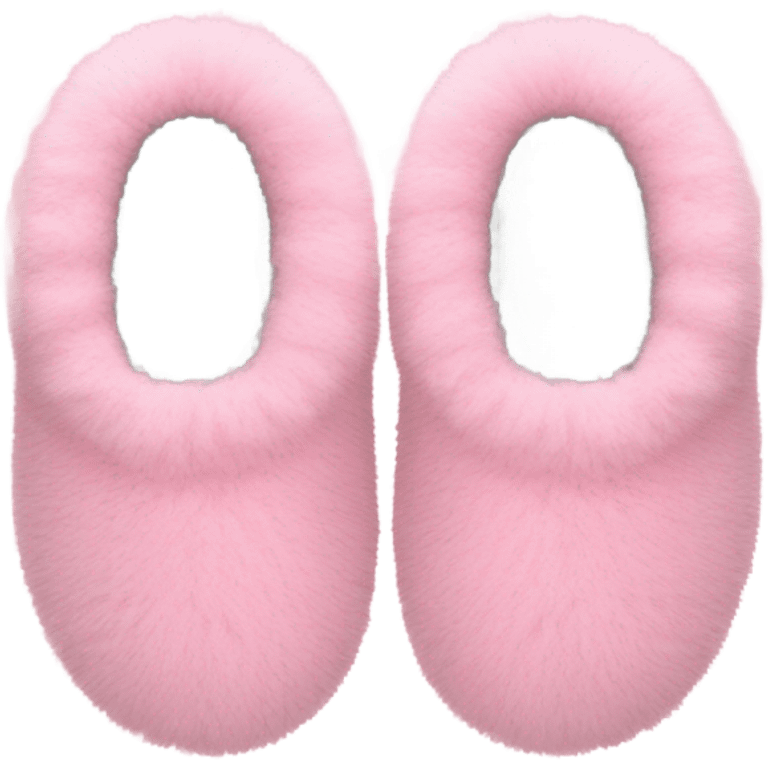 Pink fluffy slippers emoji