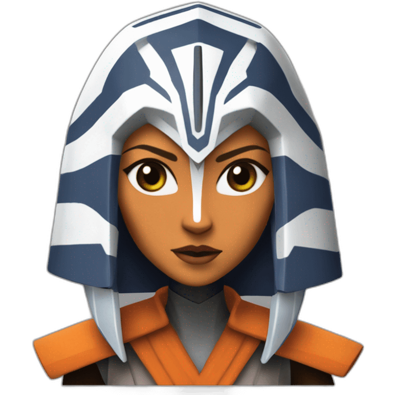 Ahsoka Tano (Star Wars The Clone Wars Season 7) (Portrait, front facing, Apple iOS 17 style) emoji