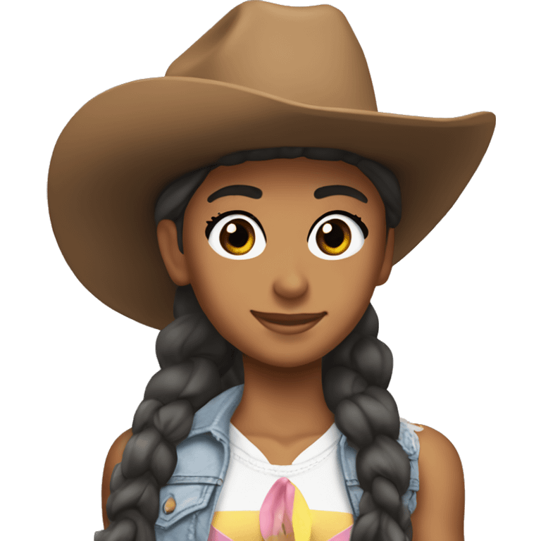 ariana grande's chill mode mixed with texas cowboy charm emoji