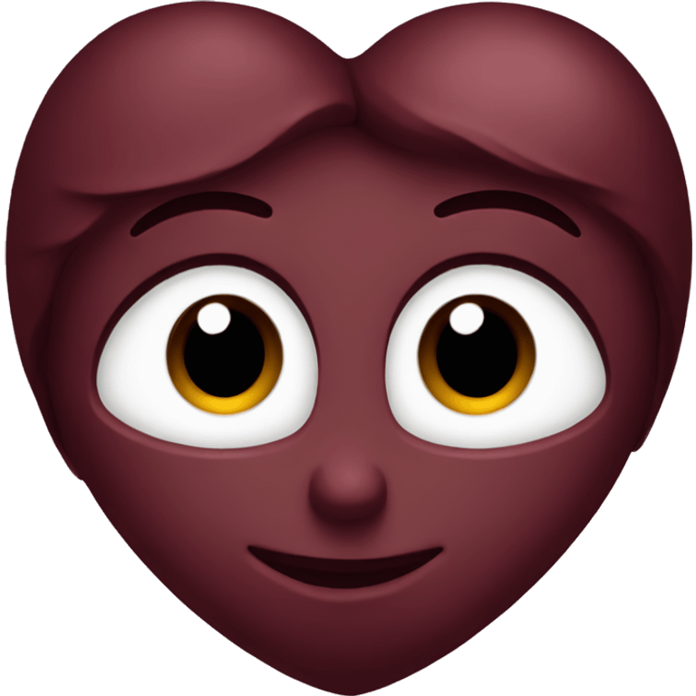 Deep burgundy heart emoji