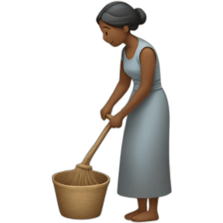 An ancient woman doing chores emoji