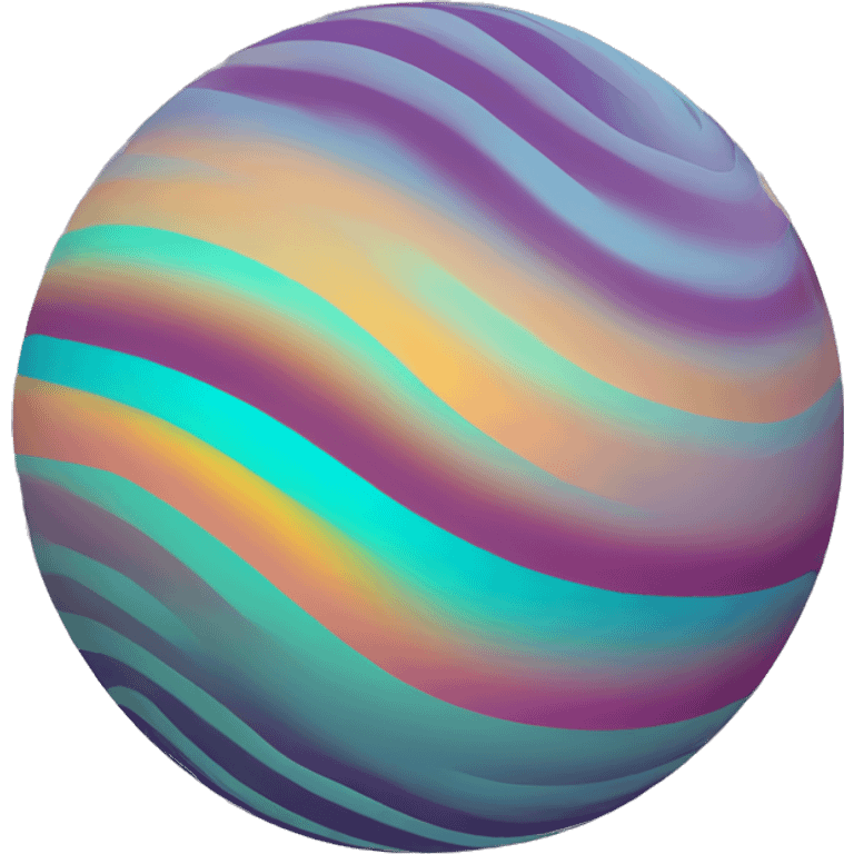 Abstract gradient rings in a sphere emoji