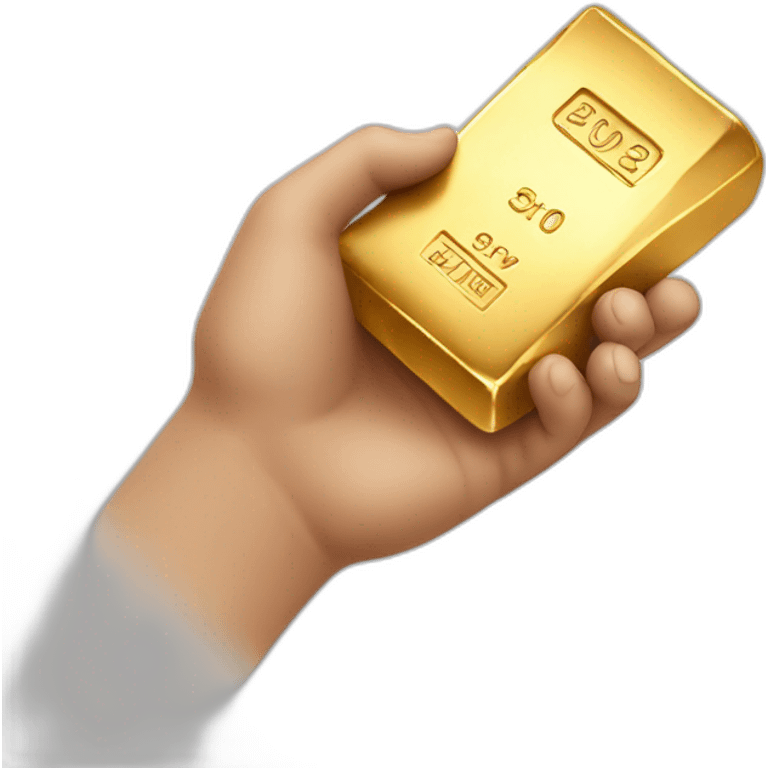 gold bar in hand emoji