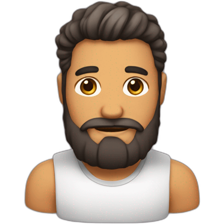 Hipopótamo con barba emoji