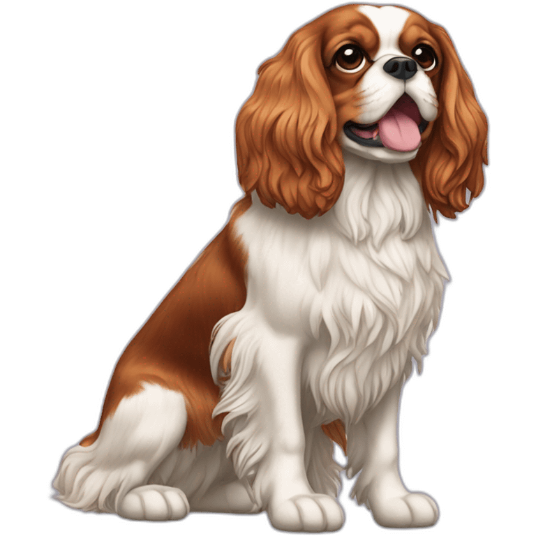  Cavalier King Charles Spaniel full body stand up emoji