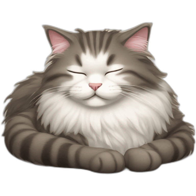 sleeping-fluffy-cat emoji