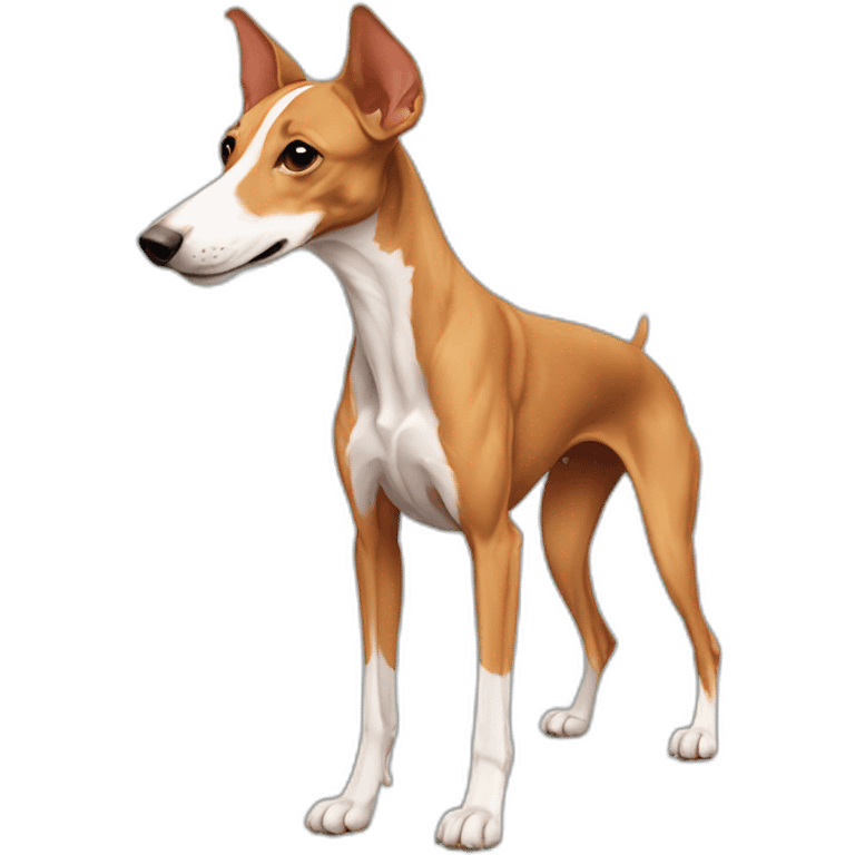 Podenco con pesas de gimnasio emoji