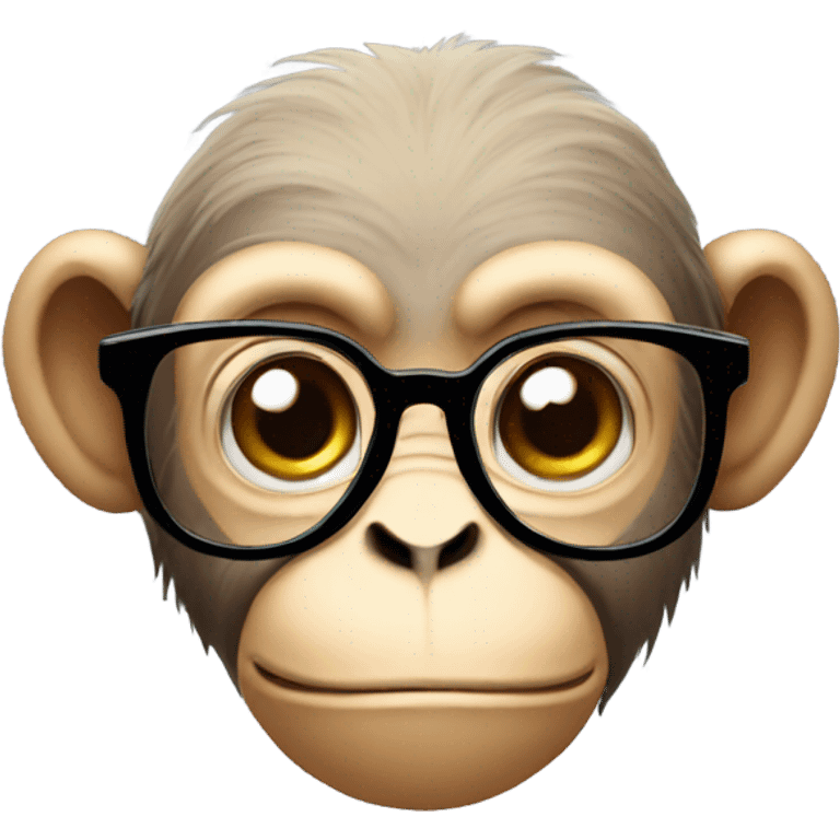 Monkey with glasses emoji