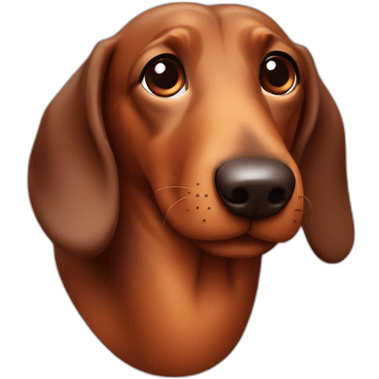 Sausage dog brown emoji