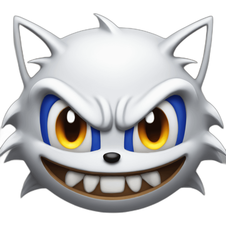 Evil Sonic with a scary smile emoji