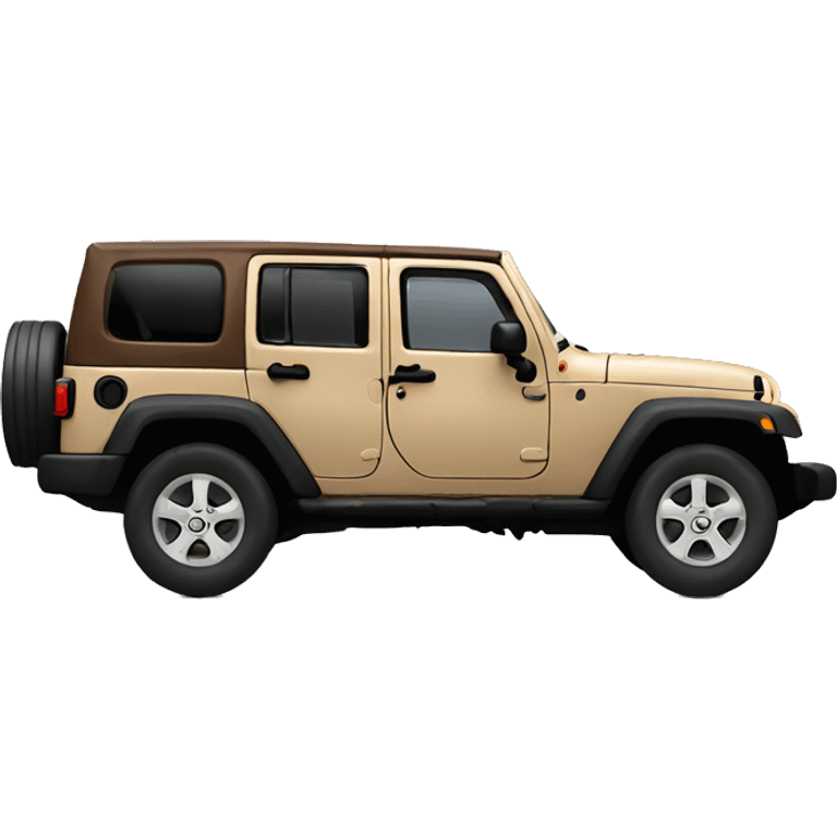 Brown 4 door jeep emoji