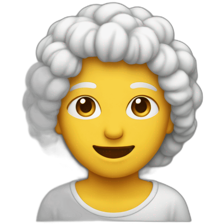 Une personne de couleur qui porte du coton emoji