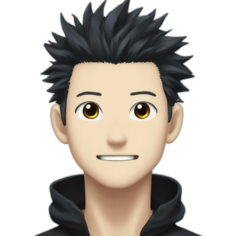 Yuuta avec les cheveux noirs jujutsu kaisen emoji