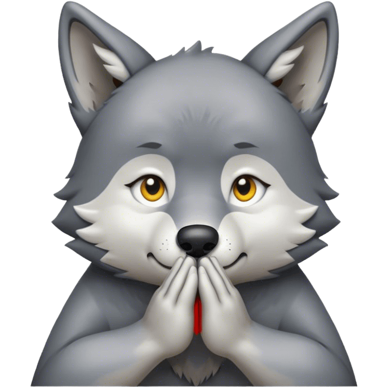 wolf praying emoji