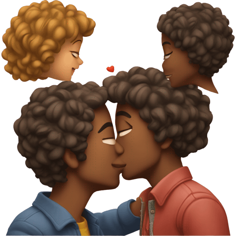 Kissing on nick emoji