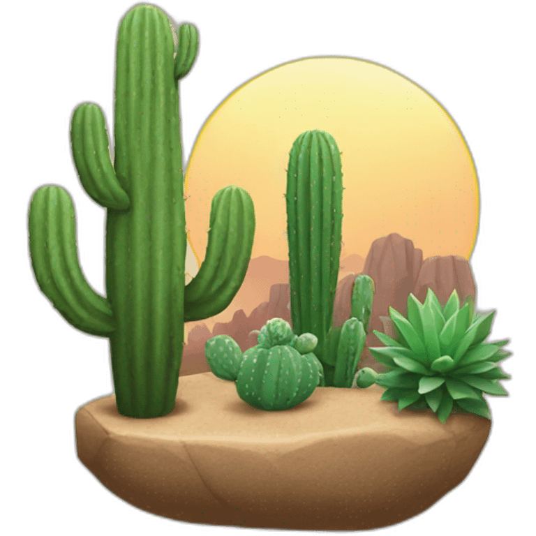 cactus rock sign emoji