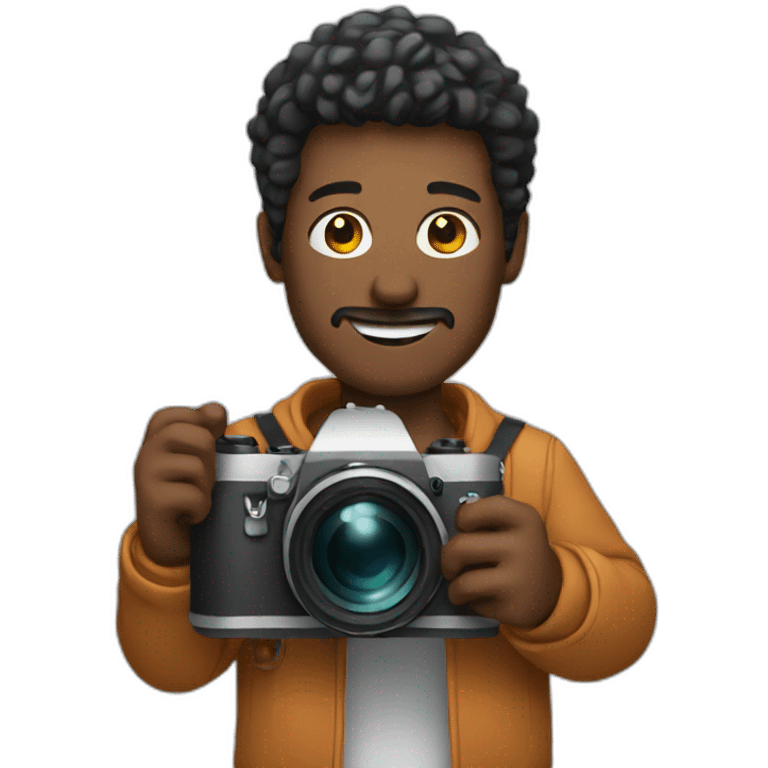 Guy holding a camera emoji