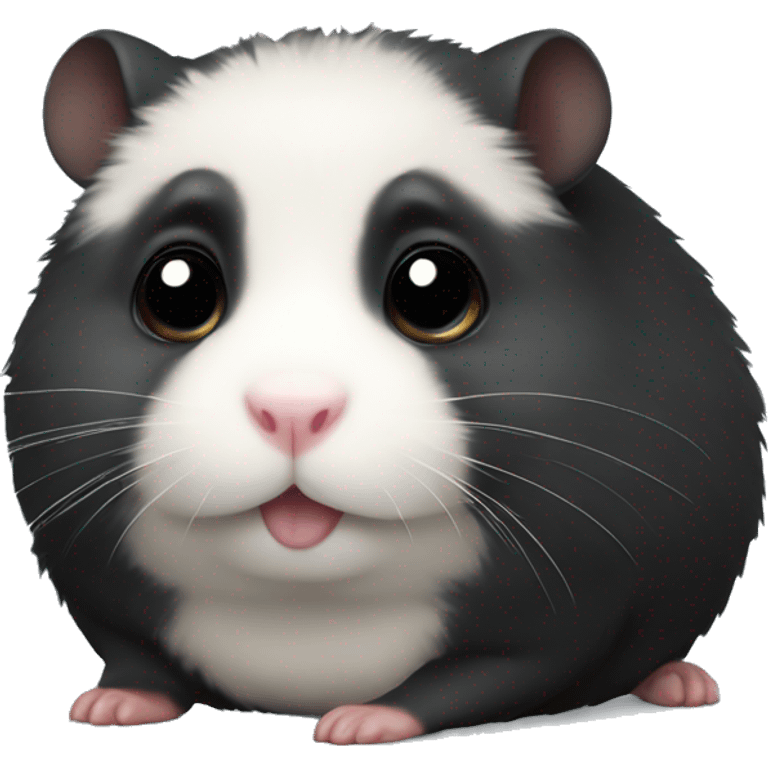 black fat hamster  emoji