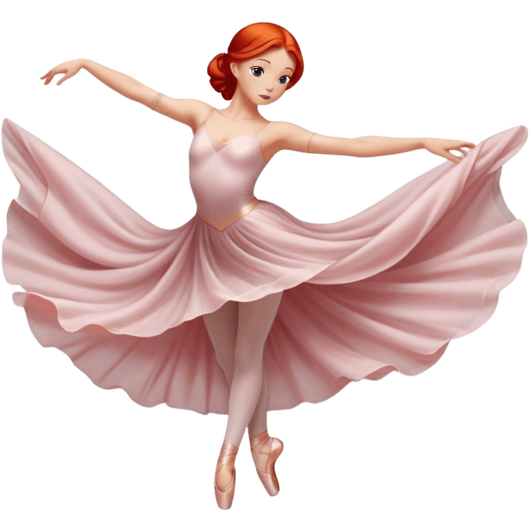 Red hair ballet dancer emoji