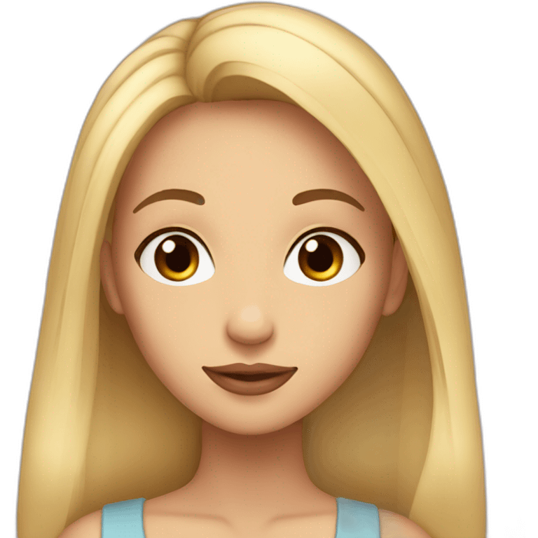 Girl named Liana blonde with brown eyes she is skiny emoji