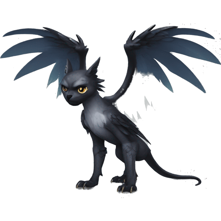 cool edgy winged animal hybrid full body emoji