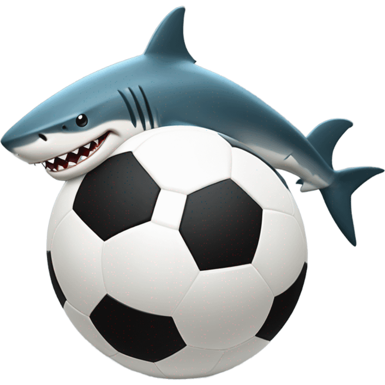 shark playing soccer emoji