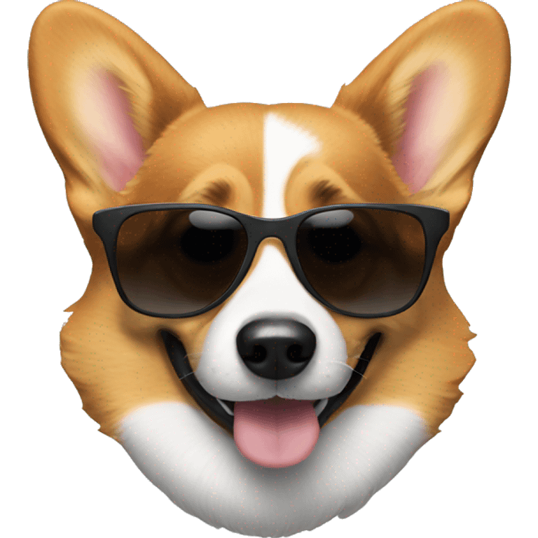 Corgi with shades emoji