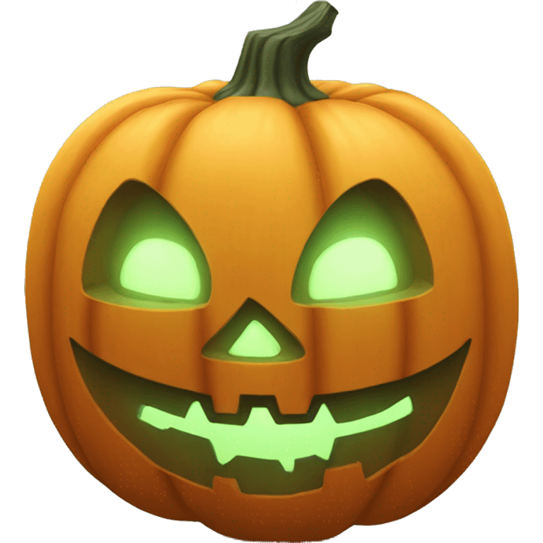 Cool glowing Jack-o-lantern emoji