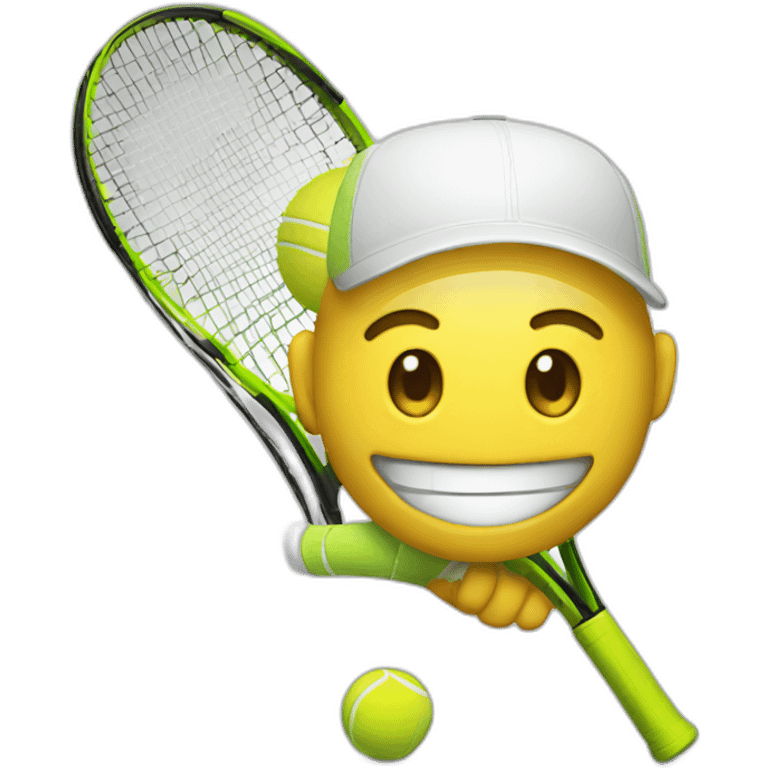 smiling tennis emoji