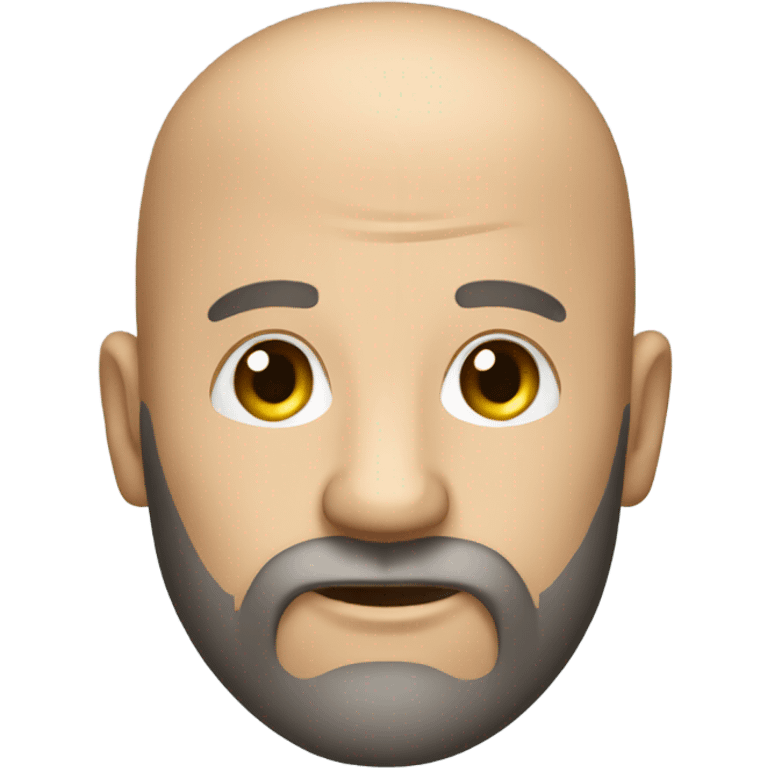 Trophy of a handsome bald man with a beard emoji