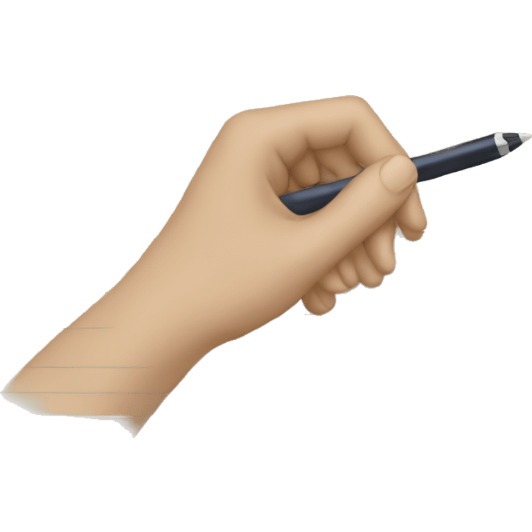 writing hand emoji