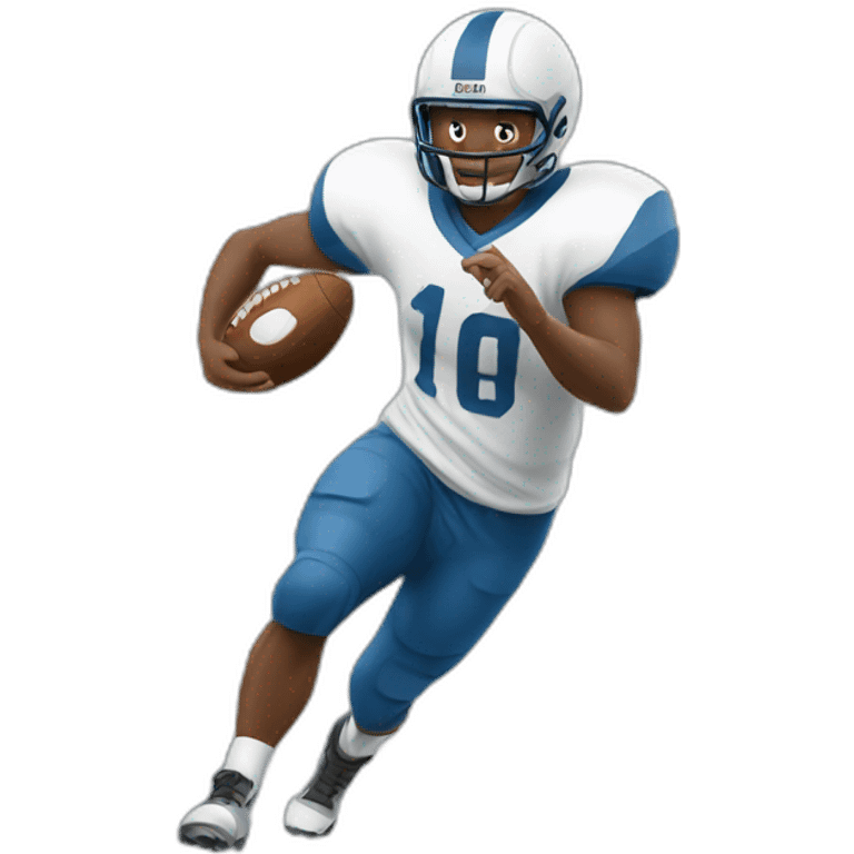 A guy playing football emoji