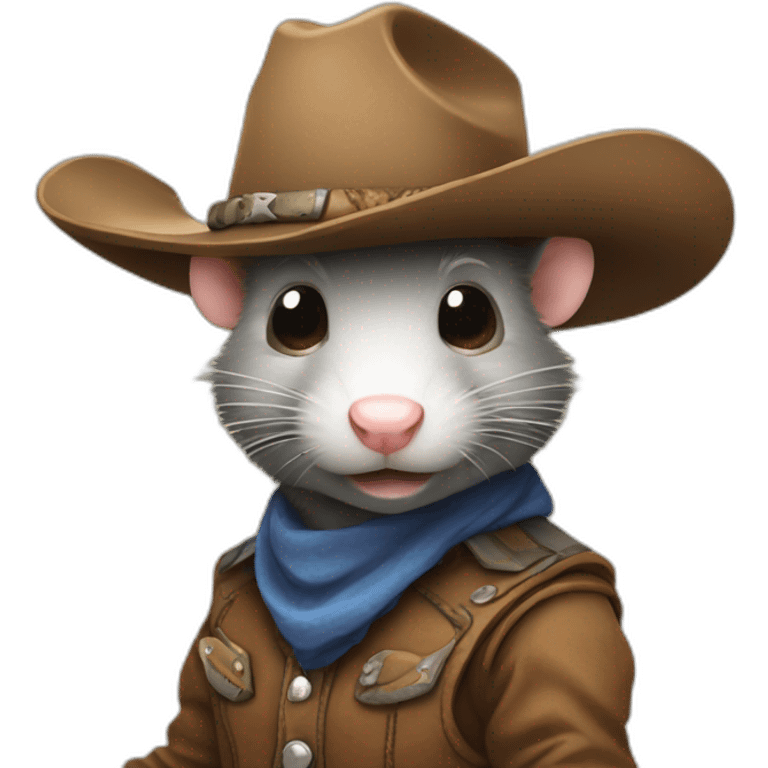 greedy cowboy rat emoji