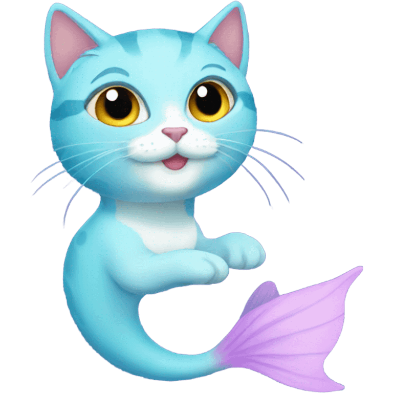 Mermaid cat emoji