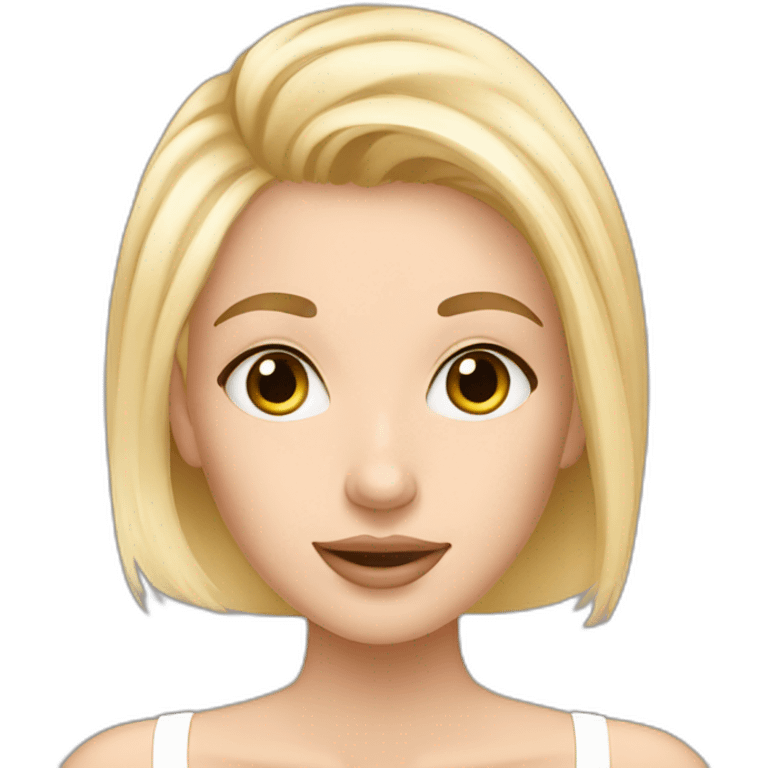 Blonde girl skin care routine  emoji