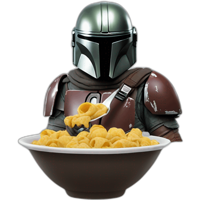 The mandalorian eating emoji