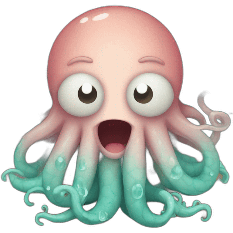 cute kraken cute face crying  emoji