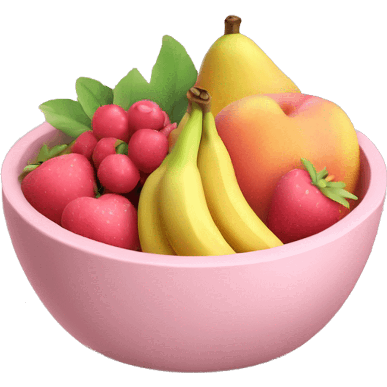 Light pink bowl of fruit emoji