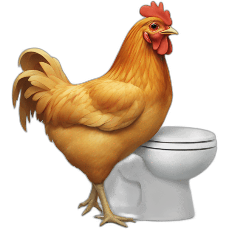 chicken on toilet emoji