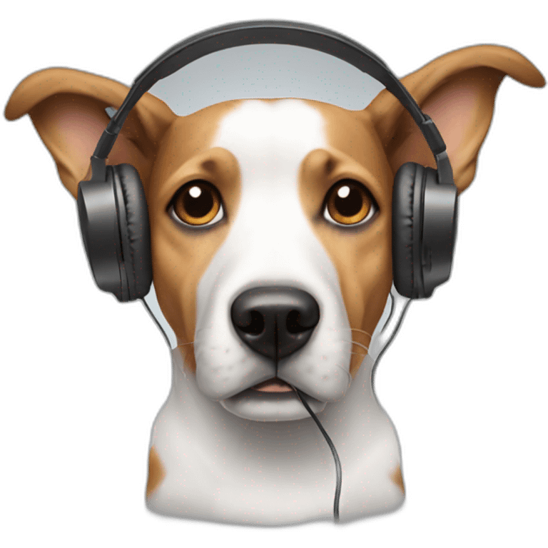 dog with headphones emoji