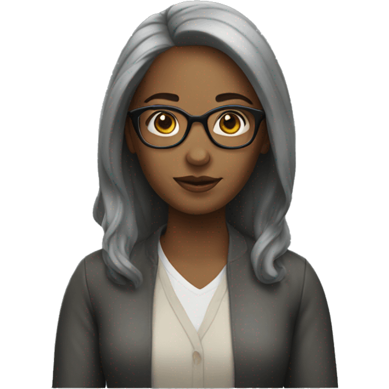 Woman wth glasses emoji