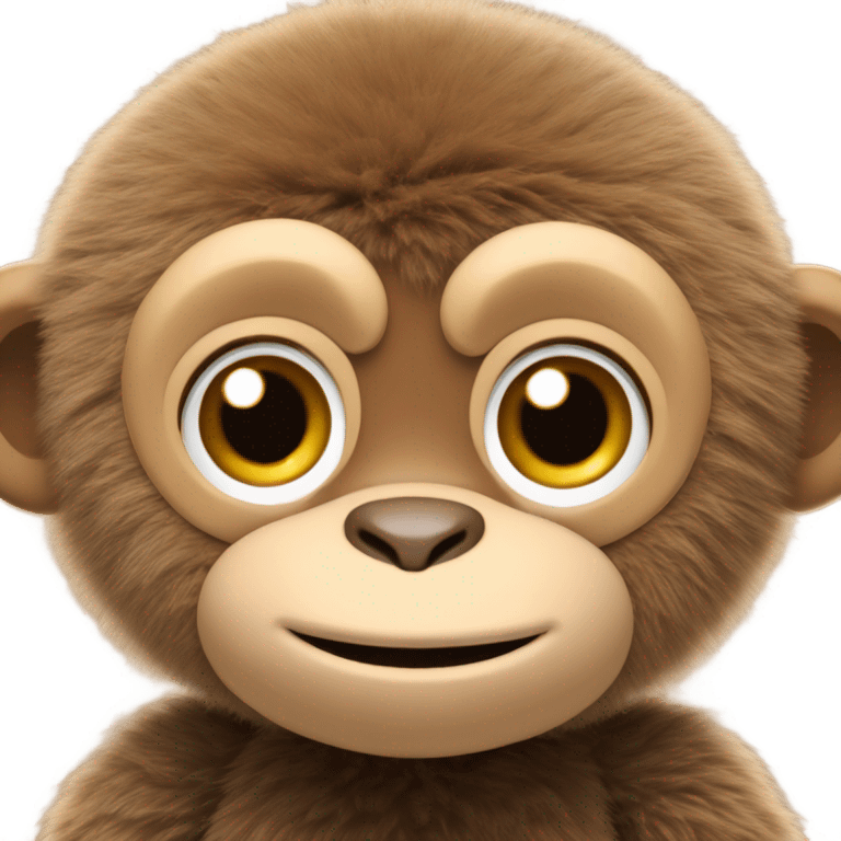 Light brown, baby monkey, jellycat stuffed animal emoji