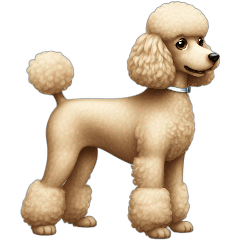 Dog Standart Poodle full body emoji