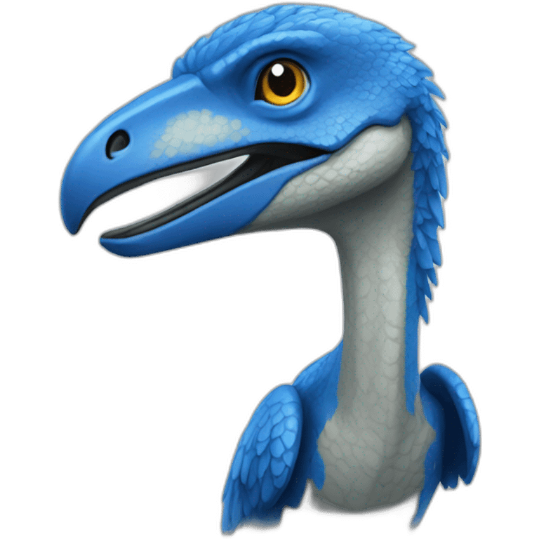 vélociraptor blue emoji