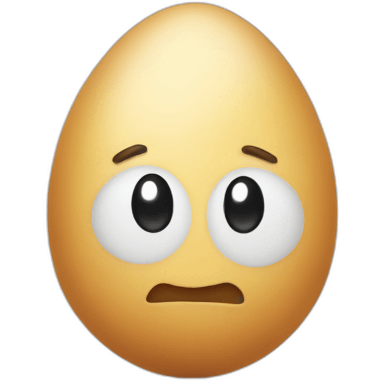 Egg with face emoji